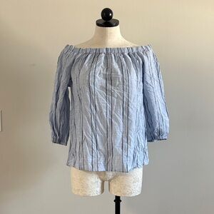 Chic Off-Shoulder Striped Blouse